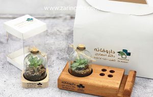 گلدان چوبی تبلیغاتی